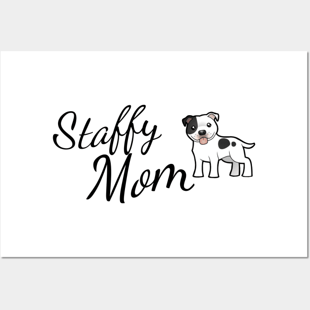 Staffy Mom, Staffordshire Bull Terrier Wall Art by tribbledesign